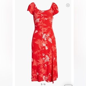 Chelsea28 floral slit mid length dress in excellent condition